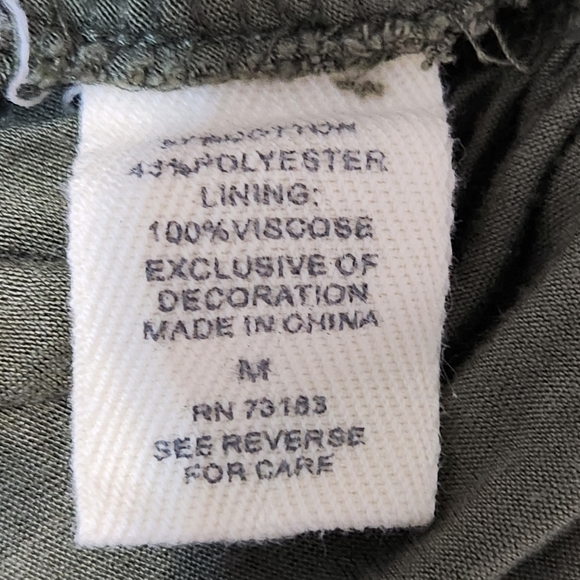 INDIGO THREADS CO. OLIVE GREEN SWEATER LINED SHIRT SIZE MEDIUM - Picture 8 of 11